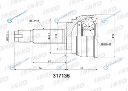 317136 ШРУС внешний 2522