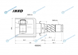 480041 ШРУС внутренний 2622 | лев