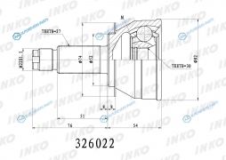 326022 ШРУС внешний 2730