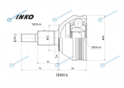 380016 ШРУС внешний 3630