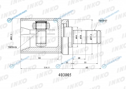403005 ШРУС внутренний. левый 2726