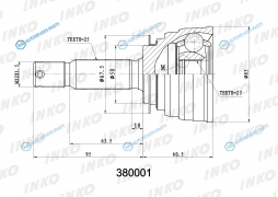 380001 ШРУС внешний2523