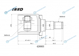 428003 ШРУС внутренний 2230 | правлев