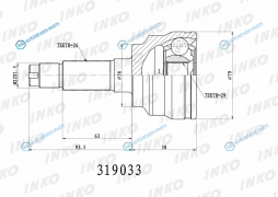 319033 ШРУС внешний 2629