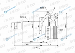 319085A ШРУС внешний 2823 ABS 44