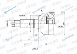 319135 ШРУС внешний 2822