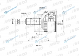 321074A ШРУС внешний 2222 ABS 29