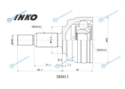 380013 ШРУС внешний 2533