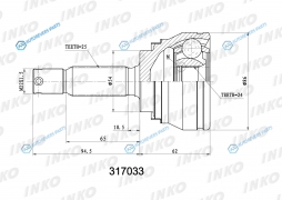 317033 ШРУС внешний 2524