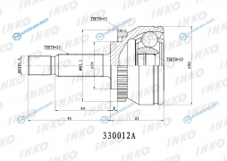 330012A ШРУС внешний 2533 ABS 43