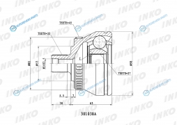 301038A ШРУС внешний 3327 ABS 45