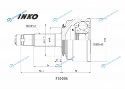 310006 ШРУС внешний 2330