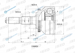 330002A ШРУС внешний 2628 ABS 48
