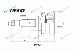 309004 ШРУС внешний 2222