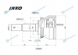 320095 ШРУС внешний 2726 ABS 44