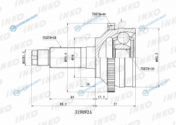 319092A ШРУС внешний 2830 ABS 44