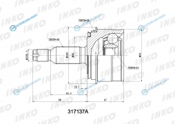 317137A ШРУС внешний 3033 ABS 50
