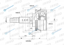329182A ШРУС внешний 2627 ABS 48