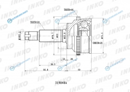 319048A ШРУС внешний 2419 ABS 44