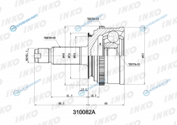 310082A ШРУС внешний 2832 ABS 50