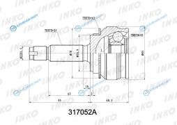 317052A ШРУС внешний 2533 ABS 43