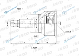 319047 ШРУС внешний 2823