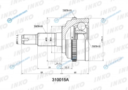 310015A ШРУС внешний 2832 ABS 50