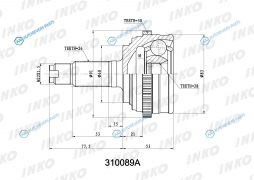 310089A ШРУС внешний 2628 ABS 50