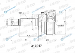 317017 ШРУС внешний 2522