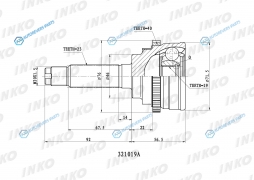 321019A ШРУС внешний 2319 ABS 40