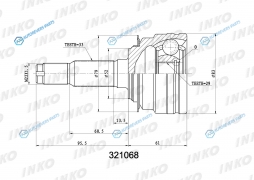 321068 ШРУС внешний 3329