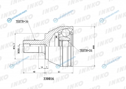 330016 ШРУС внешний 3626