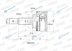 329137A ШРУС внешний 2624 ABS 48