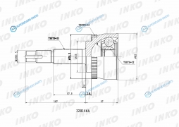 320146A ШРУС внешний 2522 ABS 42