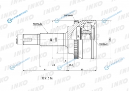329153A ШРУС внешний 2623 ABS 48