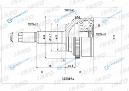 328005A ШРУС внешний 2222 ABS 47