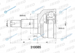 310085 ШРУС внешний 2832