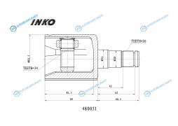 480031 ШРУС внутренний 2634 | лев