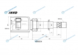 480034 ШРУС внутренний 2630 | прав