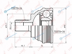 CO-8003 ШРУС наружный | перед правлев