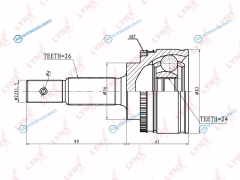 CO-7504A ШРУС наружный | перед правлев