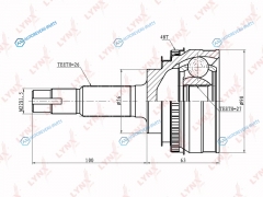 CO-7511A ШРУС наружный | перед правлев