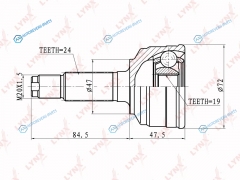 CO-1821 ШРУС наружный | перед правлев