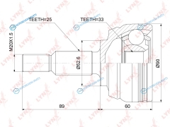 CO-3845 ШРУС внешний | перед правлев