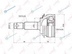 CO-3683 ШРУС наружный | перед правлев