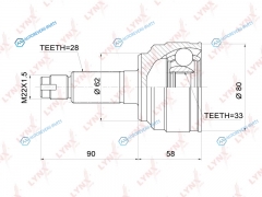 CO-3700 ШРУС наружный | перед правлев
