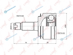 CO-3669 ШРУС наружный | перед правлев