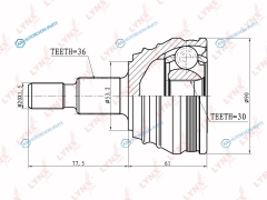 CO-8002 ШРУС наружный | перед правлев