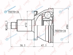 CO-1227 ШРУС наружный | перед правлев