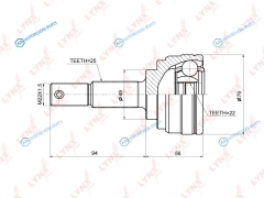 CO-3678 ШРУС наружный | перед правлев